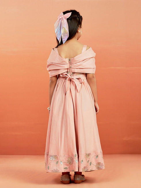 Girl's' Peach Gown
